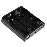 Eagle Plastic Devices 12BH441P-GR Battery Clip 4 "AAA" PC LEADS BLK