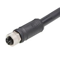 Cáp Cảm Biến / Cáp Bộ Chuyển Động Dây Đơn M12 4 Chân Đầu Cái đến Dây Đuôi Lợn 14 AWG Màu Đen Dài 10.0m Molex 1205000232