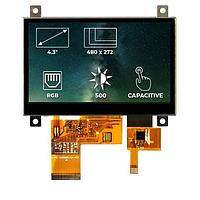Riverdi SM-4.3A480272TFWC00 TFT LCD 디스플레이 4.3", RGB, 프레임, CTP, 에어본드