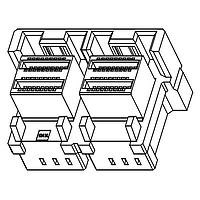 Mini SAS Mini SAS HD Nội Bộ Vert PrFt F, 72 Chân EDAC 903-072-231-002