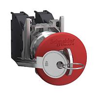 Công tắc nhấn có chìa khóa an toàn chống cháy nổ, 24-240 Vac/dc, tiếp điểm 1 đóng + 1 mở, màu đỏ, nhiệt độ -40 đến +70 độ C, cấp bảo vệ IP65 SCHNEIDER XB4BS9445GEX