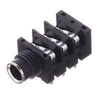 Amphenol Audio ACJS-HHDR ປະຕູໂທລະສັບ 1/4"Jack hor CHASIS CONN PLSTC