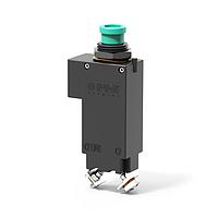 Aptomat một pha, công tắc mô phỏng máy bay mini với thời gian ngắt từ cực nhanh. Đầu cắt, vít và đầu nối bọc dây. Cổ ren kiểu máy bay và nút nhấn kéo/đẩy với vòng chỉ thị ngắt màu trắng. Đánh dấu định mức dòng điện trên thiết bị. E-T-A Circuit Breakers 9510-M213-P1F0-Z0R2G5-3A