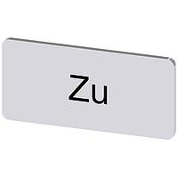 SIEMENS 3SU19000AC810AL0 Labeling Plate, Zu INSCR. LABEL, SILVER 12.5 X 27MM, ZU
