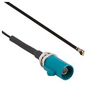 Amphenol RF 095-820-124-10Z RF Cable Assemblies FAKRA Strght Plug 1.13mm Cable, 100mm