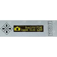 Chèn PC Bay, Ký tự LCD 20x2 Văn bản Vàng Nền Đen Phím B/G kèm Giá đỡ Bạc Matrix Orbital BLK202A-S-USB-IY