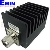 Fairview  SA4N508-06   6 dB Fixed Attenuator N Male To N Female Up To 4 GHz Rated To 50 Watts With Black Aluminum Heatsink Body