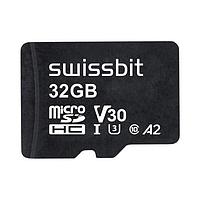 Thẻ nhớ Công nghiệp microSD Card, S-56u, 32 GB, Flash 3D PSLC, -25C đến +85C Swissbit SFSD032GN1AM1TB-E-EF-21P-STD