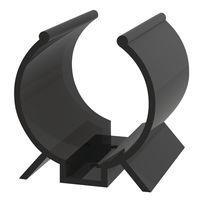 Essentra Components VM-1024 Cable Mounting & Accessories Clip,Screw Mnt,Black,1-1/2 in Hold