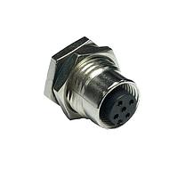 Amphenol LTW M12A-17PFFS-SF8001 Sensor Cables / Actuator Cables M12 Circular Metric Connector, A Code, Metal, 1.5A, 17 pins, Female Connector, Female Contact, Hexagonal, PG9, Screw Thread, Solder, Receptacle, Front Fastened, Panel Thickness 4.5, IP68 / IP69K
