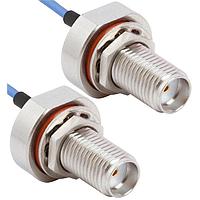 Amphenol SV Microwave FBSMA-047-FBSMA-120 RF Cable Assemblies SMA BKHD F  SMA BKHD F 12"Cable