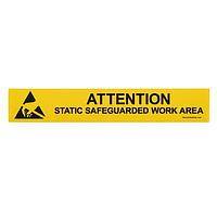 Desco 6753 Anti-Static Control Products Sign, Bench, ESD Protective Symbol, 1 x 6 inch