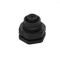 Ổ cắm WRCIRC M12 Vít Mã hóa A Thùng hàn bảng nhựa với đai ốc bảng điều khiển M16 Đầu nối cái, cực tính 4 Wurth Elektronik 643120100404