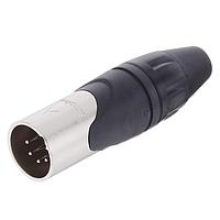 Amphenol Audio AX5M BULK ຕົວເຊື່ອມສາຍສະເພາະ 5 ໂພນ XLR ຜູ້ຊາຍ ຕົວເຊື່ອມສາຍສີດຳ