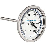 Cole parmer EW-90590-04 Industrial Bimetal Thermometer (-20~120°C; 12”Stem; 3"Dial)