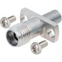 Amphenol SV Microwave 1116-6094 RF Adapters - Between Series 2.4mm Female to SMP Male, SB, Flange Mount Adapter, 2 Hole, with Screws