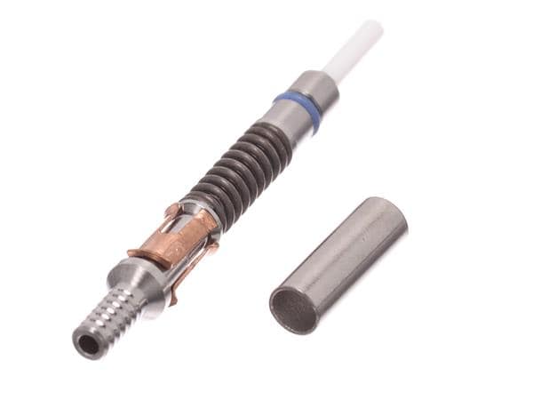 Fiber optic connector components for rugged military-style interconnect applications