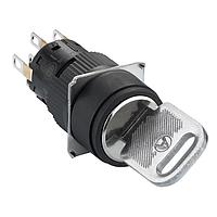 Công tắc khóa KSS, hình tròn, màu đen, 3 vị trí duy trì, 2 tiếp điểm NO/NC SCHNEIDER XB6EAG232P