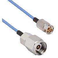 Amphenol SV Microwave FQSMPM-047-MS24-060 RF Cable Assemblies SMPM F QB to 2.4mm STR M 6"Cable