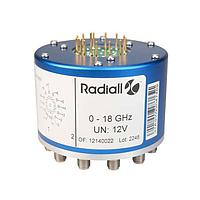 Radiall R574492220 동축 스위치 SP12T 종단 Ramses SMA 12.4GHz 래칭 자동 차단 자동 리셋 표시기 12Vdc TTL 다이오드 핀 단자