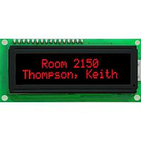 Matrix Orbital MOI-AL162A-XR3SE LCD Character Display Modules Black Background Red Text
