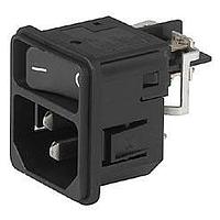 Schurter DC11.0021.201 インレット スナップイン 2極 10A 赤 点灯 1.5mm パネル