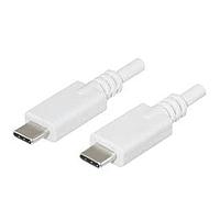 Cáp USB 3.1 Gen 1, Đầu cắm Type C đến Đầu cắm Type C, USB 3.1 Gen 1, 24/26/32 AWG, 1 m, Màu trắng, PVC Same Sky (formerly CUI Devices) CBL-UC-UC-1WT