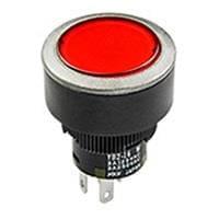 Công tắc SPDT kín On-(Off) Đèn LED trắng chìm Nắp trong suốt NKK Switches YB215CWCKW01-6B-JB