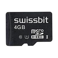 Thẻ MicroSD Công nghiệp, S-56u, 4 GB, Flash 3D PSLC, -25°C đến +85°C Swissbit SFSD004GN1AM1TO-E-5E-22P-STD