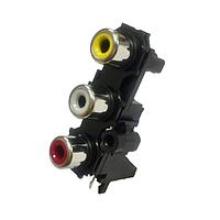 Đầu Nối RCA Phono Jack RCA Phono Màu Vàng, Trắng, Đỏ Kobiconn 156-4319-E