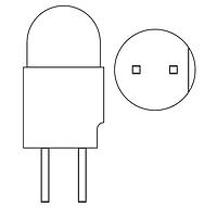 Dialight 561-0901-050F LED Circuit Board Indicators 5MM STAND-OFF 0 500" ORG