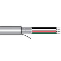 Alpha Wire 6300/4 SL002 Multi-Conductor Cables 24 AWG, 4 Conductor Communication Cable, Shielded, 500 ft - Slate
