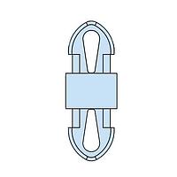 Heyco 10462F-P PCBサポート、ティアドロップ HSP-MDL-2-03M V-0 ナチュラル 10個入り