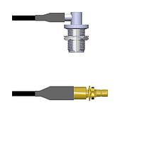 Amphenol Custom Cable Q-1S03Q0008009i RF Cable Assemblies N-RJB/SMB-SJB RG58 9I