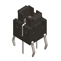 Diptronics TLL-62APG-S-V-B タクタイルスイッチ スルーホール 6.1*6.1 (LEDカラー)
