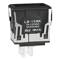 NKK Switches LB15RKW01-6G-JB Pushbutton Switches SPDT ON-(ON)