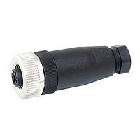 Đầu nối M12 CÁI THẲNG CÓ THỂ ĐẤU DÂY TRỰC TIẾP ĐẦU VÍT, 4 chân, tối đa 0,75mm 4-6mm Murrelektronik 7000-12901-0000000