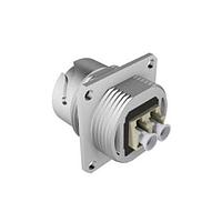 Bộ lắp ráp đầu nối sợi quang công nghiệp IP67 đôi LC đa mode xi mạ niken vỏ kẽm đúc khuôn Amphenol CONEC 17-300450