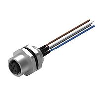 Ổ cắm WRCIRC M12 Vít Mã hóa A Bảng điều khiển + Dây Bảng điều khiển + Dây Kim loại với Đai ốc bảng điều khiển phía sau PG9 Đầu nối cái, phân cực 5 Wurth Elektronik 643362100605