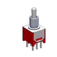 Mountain Switch 108-2MD3T2B3M2QE-EVX トグルスイッチ DPDT ON-OFF-ON PC