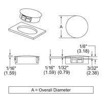 Nút bịt lỗ, kiểu nhấn vào, lỗ 0,750 inch, tấm tối đa 0,125 inch Essentra Components 62MP0750