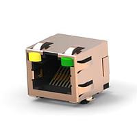 Modular MJ,RJ45,SMT,SHLD LED(G/G) AMP Connectors - TE Connectivity 6339191-5