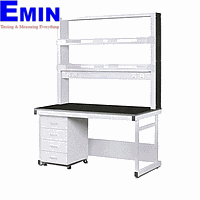 DaiHan DH.WFE4024 研究室組立センターテーブル (w2100×d750×h800/1900mm, with Shelves)