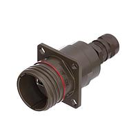 Amphenol Socapex USBFTV2PEM2G USB Type A Connectors Sq Flange Rec Solder w/ Bkshll/Mtl Gland