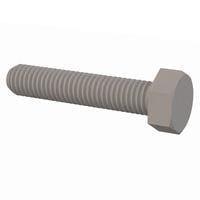 Essentra Components 50M080125J040 Cap Screw Hex Unslotted Bolt, M8 X 1.25 Thread, 40mm Lg