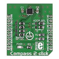 Mikroe MIKROE-2264 マグネティックポジションセンサーコンパス 2 クリック