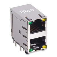 HALO Electronics HCJ21-805SK-L21 Stacked Shielded 2X1 Stacked RJ45 Y/G LED