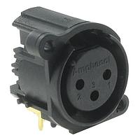 Amphenol Audio AC3FDZL ຕົວເຊື່ອມ 3 ໂພນ FML CONT THERMOPLSTIC SH