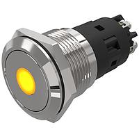 EAO 82-5152.1244 안티-반달 82-5152.1244.조명 푸시버튼.순간 작동.19 mm.스테인리스 스틸.플러시/플랫.포인트.노란색.24 V.스크류 터미널