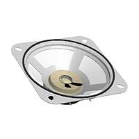 Same Sky (formerly CUI Devices) GF1003M Electromagnetic speaker, 102.4 mm square, 36.2 mm deep, PET, ferrite, 3 W, 8 ?, 250 Hz, solder eyelets